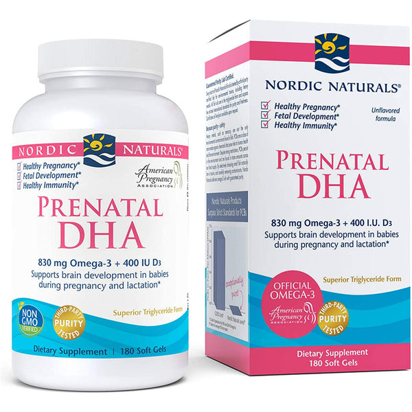 Nordic Naturals Prenatal DHA | 830 mg Omega-3 + 400 IU D3